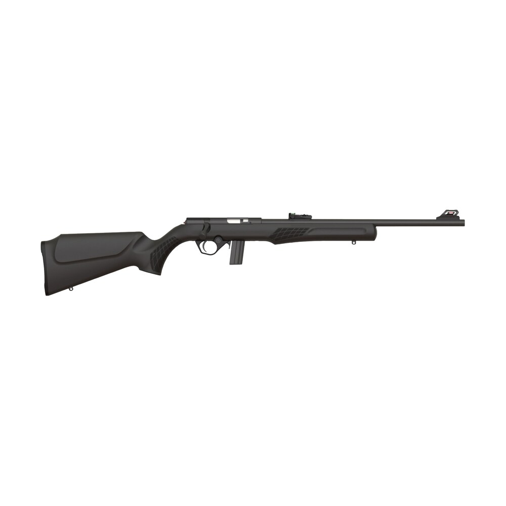 rossi rb22l1811 rb22 full size 22 lr 10+1, 18" matte black button rifled free floating steel barrel, matte black stainless steel receiver, black monte carlo stock, right hand Rossi RB22L1811 RB22 Full Size 22 LR 10+1, 18" Matte Black Button Rifled Free Floating Steel Sports South item 100166