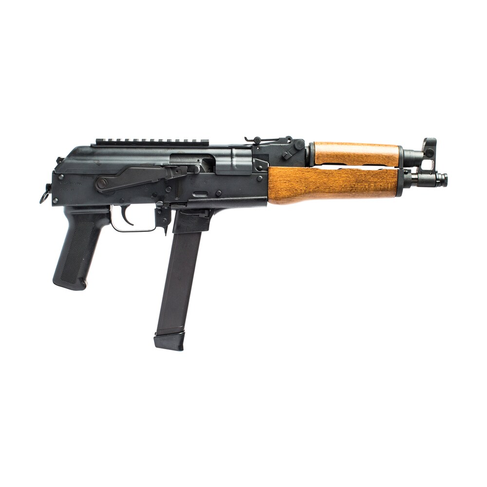 century arms hg3736n draco nak9 9mm luger 33+1 11.14" barrel, stamped receiver, picatinny optics rail, polymer grip, includes 1 magazine, (glock 17 & 19 magazine compatible) Century Arms HG3736N Draco NAK9 9mm Luger 33+1 11.14" Sports South item 100179