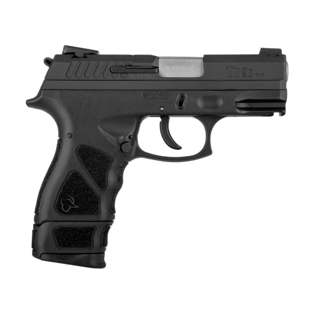taurus 1th9c031 thc compact 9mm luger 17+1 3.54" matte stainless steel barrel, matte black serrated slide, black polymer frame w/picatinny rail, black finger grooved polymer grip right hand Taurus 1TH9C031 THc Compact 9mm Luger 17+1 3.54" Matte Stainless Steel Sports South item 100186