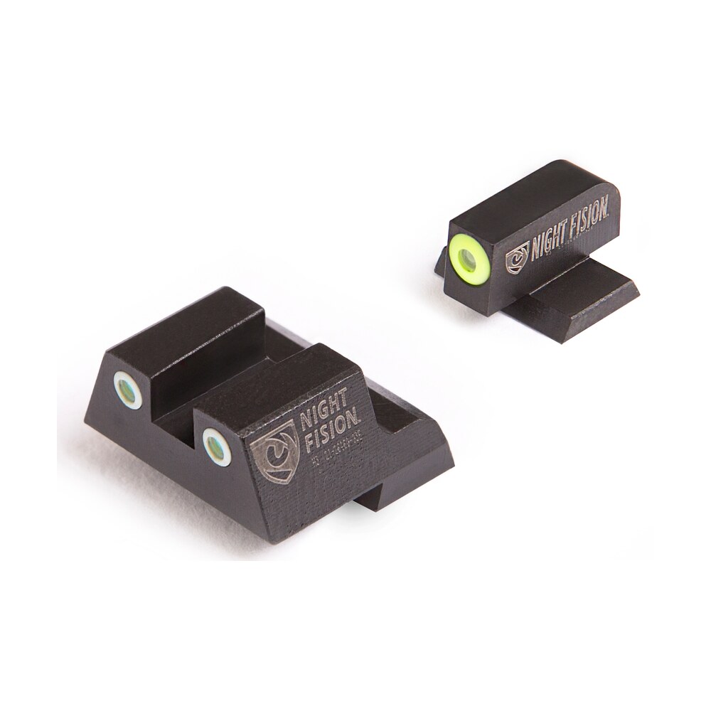 night fision cnk027003ygw tritium night sights for canik green tritium yellow outline front sight green tritium white ring rear sight tp9sf/tp9sf elite Night Fision CNK027003YGW Tritium Night Sights for Canik Green Tritium Yellow Outline Front Sports South item 100282