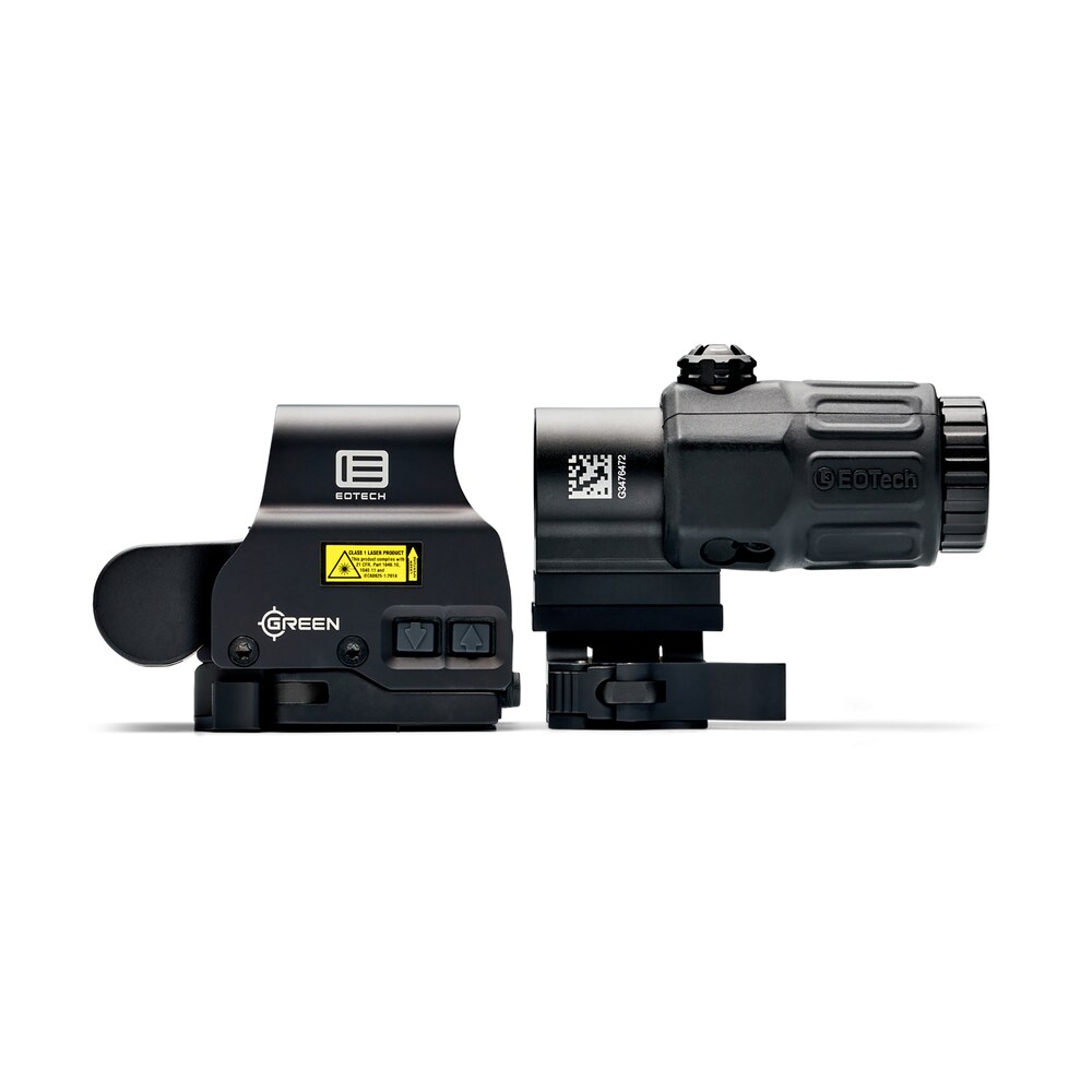 eotech hhsgrn hhs green exps & g33 magnifier matte black 1x/3x 1.20" x 0.85" 1 moa green dot/68 moa ring Eotech HHSGRN HHS Green EXPS & G33 Magnifier Matte Black 1x/3x 1.20" x 0.85" 1 MOA Green Sports South item 100515