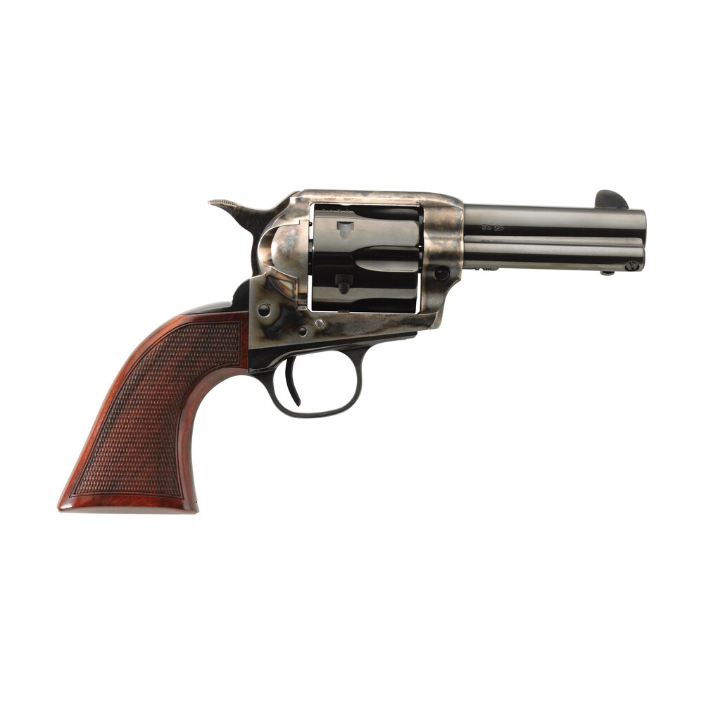 taylors & company 556217de short stroke runnin iron deluxe 45 colt (lc) 6rd 3.50" blued cylinder & barrel color case hardened steel frame checkered walnut grip (taylor tuned) Taylors & Company 556217DE Short Stroke Runnin Iron Deluxe 45 Colt (LC) 6rd 3.50" Blued Sports South item 100990