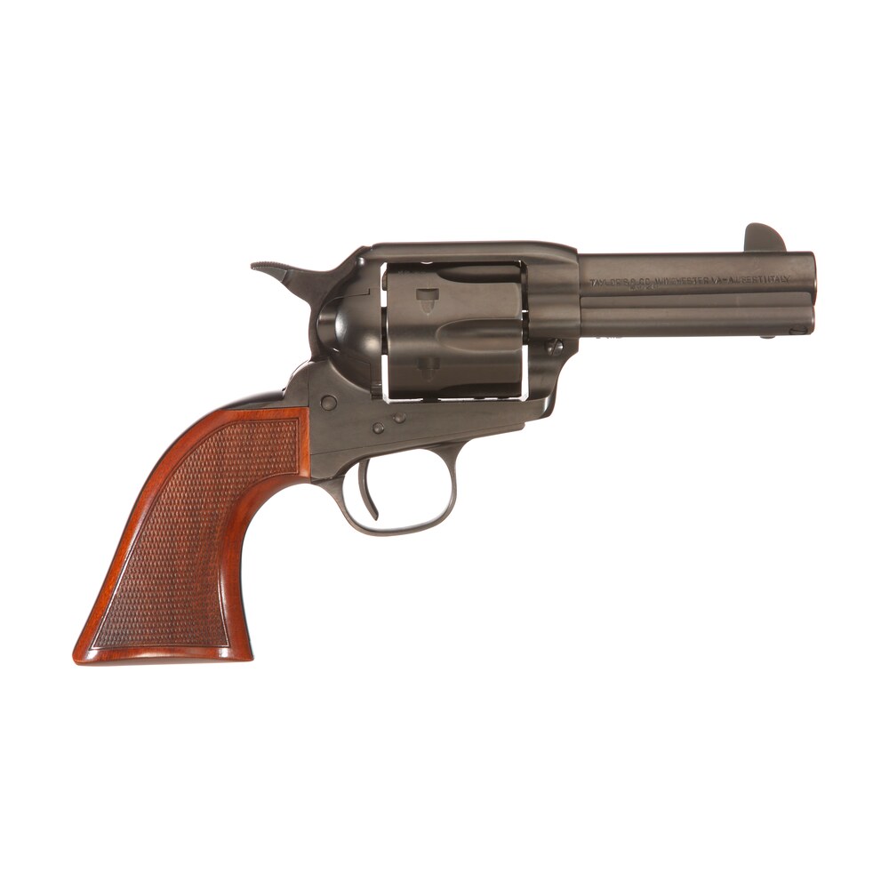 taylors & company 550884de runnin iron black rock 45 colt (lc) caliber with 3.50" barrel, 6rd capacity cylinder, overall black nitride finish steel, checkered walnut grip & overall taylor polish Taylors & Company 550884DE Runnin Iron Black Rock 45 Colt (LC) Caliber Sports South item 100993