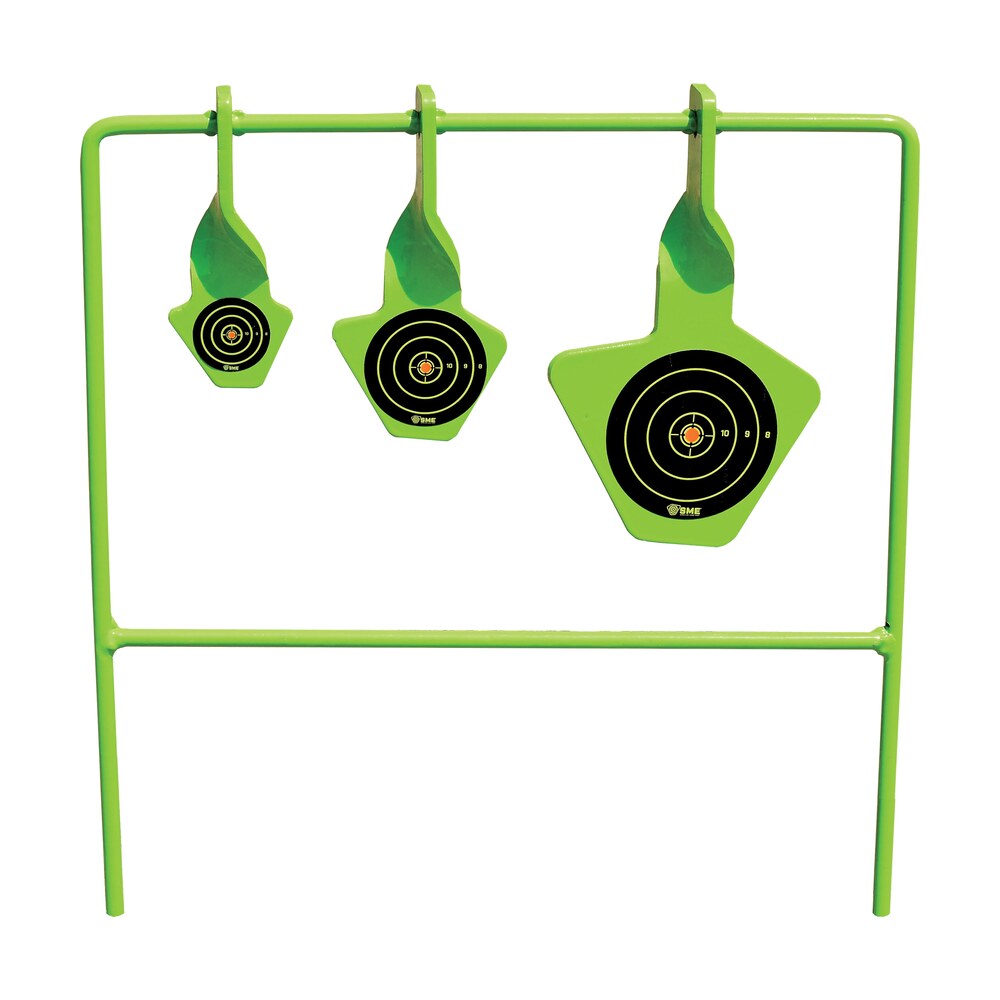 sme smest22 spinning target rimfire pistol/rifle steel black/green bullseye illustration impact enhancement motion SME SMEST22 Spinning Target Rimfire Pistol/Rifle Steel Black/Green Bullseye Illustration Impact Sports South item 101168