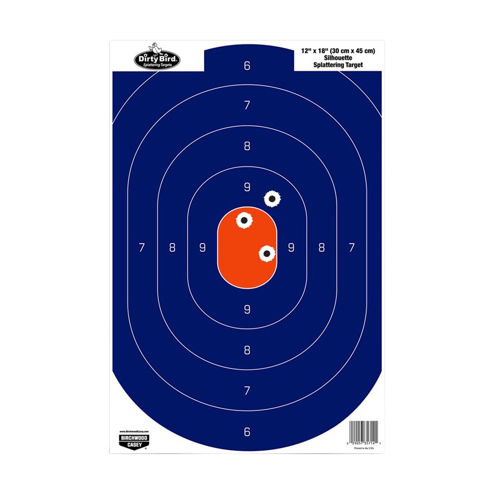 birchwood casey 35718 dirty bird silhouette tagboard hanging universal 12" x 18" blue/orange 8 per pkg Birchwood Casey 35718 Dirty Bird Silhouette Tagboard Hanging Universal 12" x 18" Blue/Orange 8 Sports South item 101603