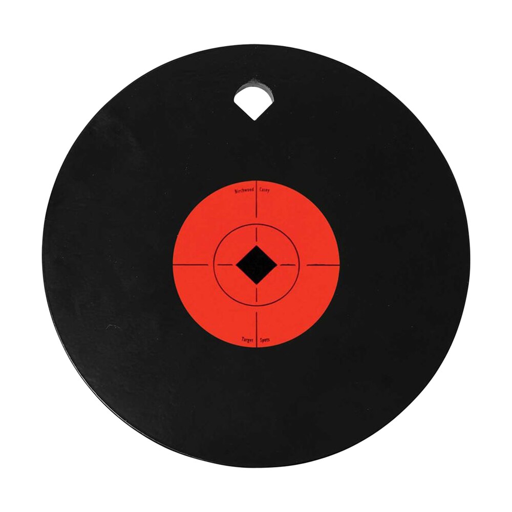 birchwood casey 47603 world of targets single hole 8" pistol/rifle black/orange ar500 steel circle w/crosshair & diamond 0.38" thick hanging Birchwood Casey 47603 World of Targets Single Hole 8" Pistol/Rifle Black/Orange AR500 Steel Sports South item 101612