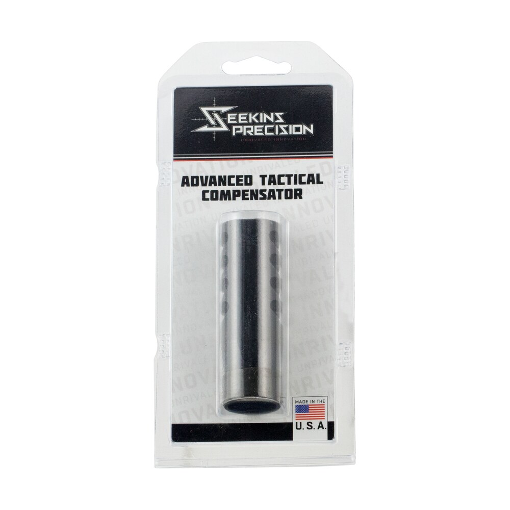 seekins precision 0011510035 atc muzzle brake black melonite 416r stainless steel with 1/2" 28 tpi threads for 223 rem, 5.56x45mm nato ar 15 Seekins Precision 0011510035 ATC Muzzle Brake Black Melonite 416R Stainless Steel Sports South item 101686