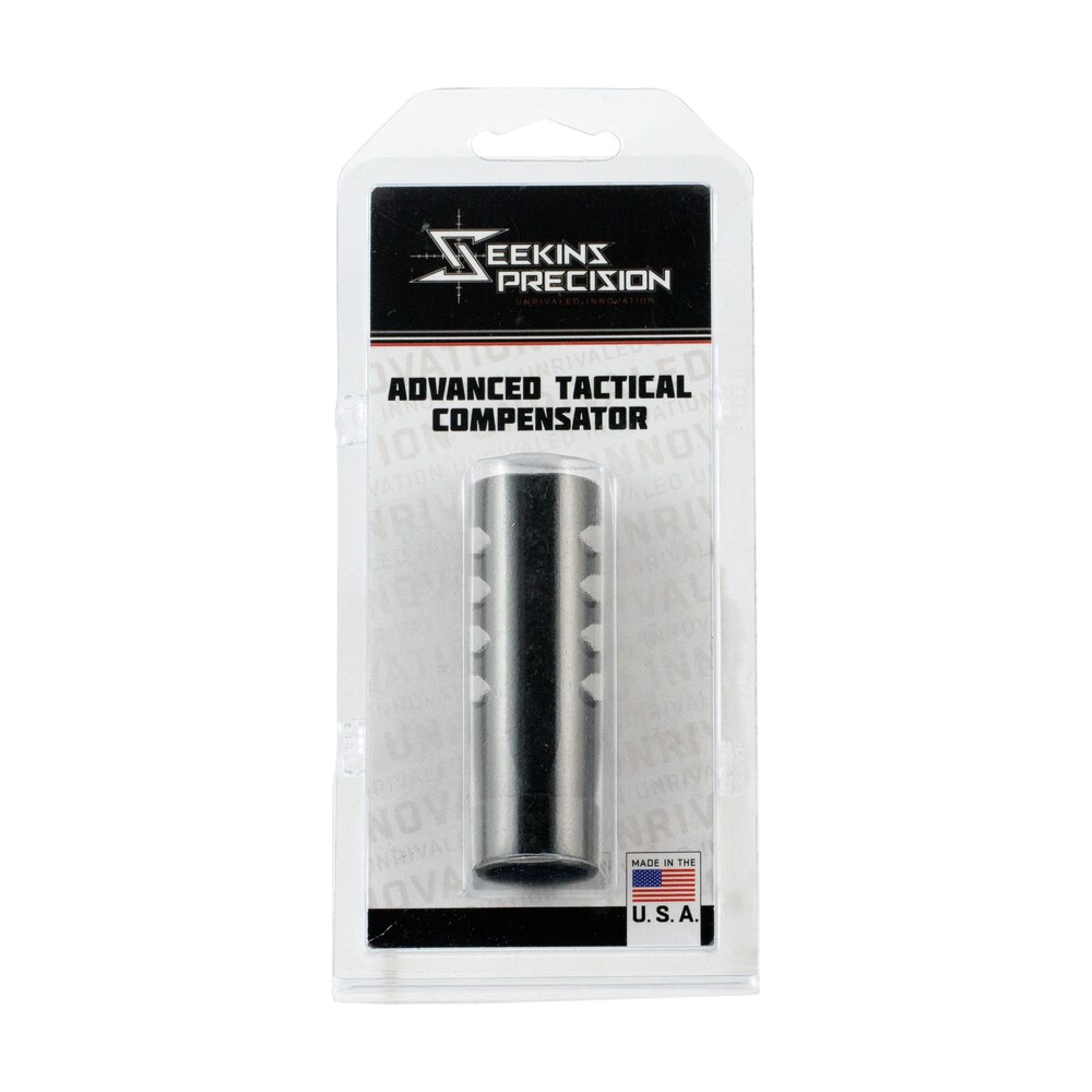 seekins precision 0011510039 atc muzzle brake black melonite 416r stainless steel with 5/8" 24 tpi threads for 7.62x51mm nato ar 10 Seekins Precision 0011510039 ATC Muzzle Brake Black Melonite 416R Stainless Steel Sports South item 101687