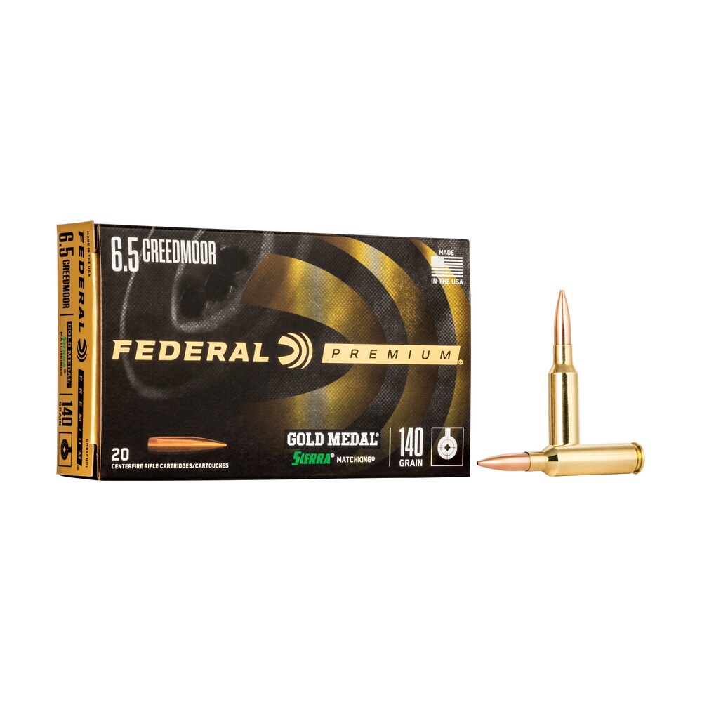 federal gm65crd1 premium gold medal 6.5creedmoor 140gr sierra matchking bthp 20 per box/10 case Federal GM65CRD1 Premium Gold Medal 6.5Creedmoor 140gr Sierra MatchKing BTHP 20 Per Box/10 Case Sports South item 101702