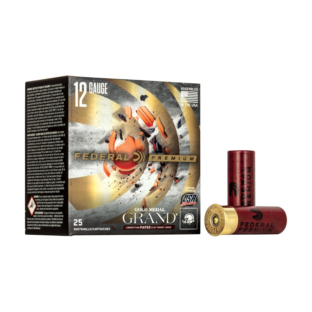 federal gmt17175 premium gold medal paper 12gauge 2.75" 1 1/8oz 7.5shot 25 per box/10 case Federal GMT17175 Premium Gold Medal Paper 12Gauge 2.75" 1 1/8oz 7.5Shot 25 Per Box/10 Case Sports South item 101782