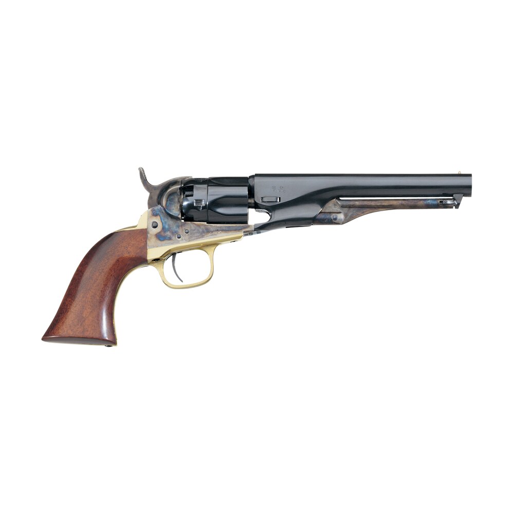 taylors & company 550799 1862 pocket police uberti 36 cal 5 shot percussion 5.50" blued round barrel, blued cylinder, color case hardened steel frame, walnut grip Taylors & Company 550799 1862 Pocket Police Uberti 36 Cal 5 Shot Percussion 5.50" Blued Sports South item 101982