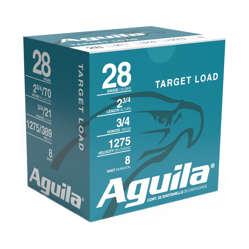 aguila 1chb2878 target load competition 28gauge 2.75" 3/4oz 8shot 25 per box/20 case Aguila 1CHB2878 Target Load Competition 28Gauge 2.75" 3/4oz 8Shot 25 Per Box/20 Case Sports South item 102131