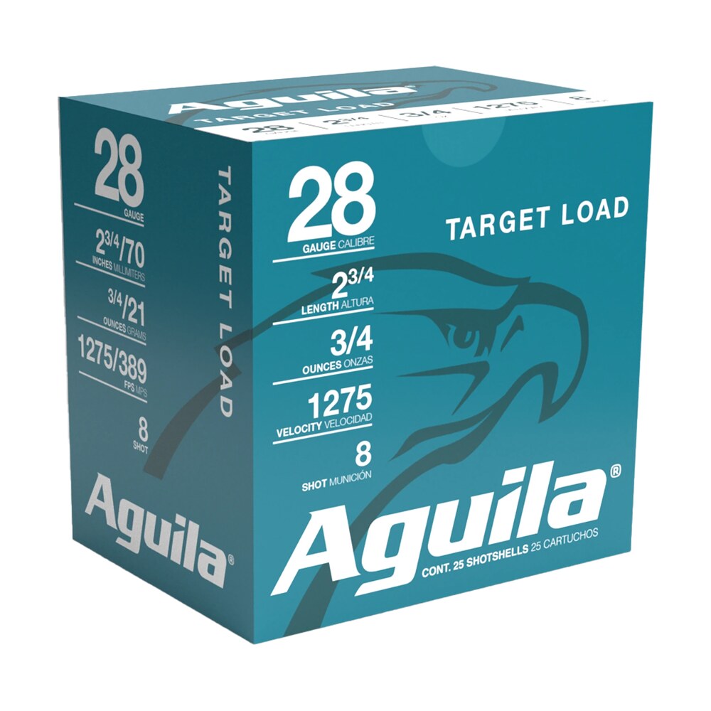 aguila 1chb2879 target load competition 28gauge 2.75" 3/4oz 9shot 25 per box/20 case Aguila 1CHB2879 Target Load Competition 28Gauge 2.75" 3/4oz 9Shot 25 Per Box/20 Case Sports South item 102132