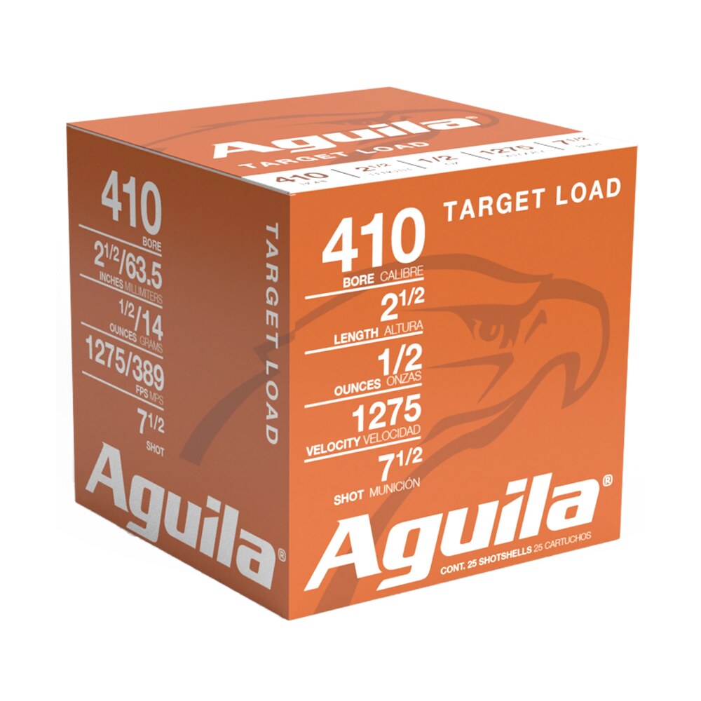 aguila 1chb4137 target load competition 410gauge 2.50" 1/2oz 7.5shot 25 per box/20 case Aguila 1CHB4137 Target Load Competition 410Gauge 2.50" 1/2oz 7.5Shot 25 Per Box/20 Case Sports South item 102133