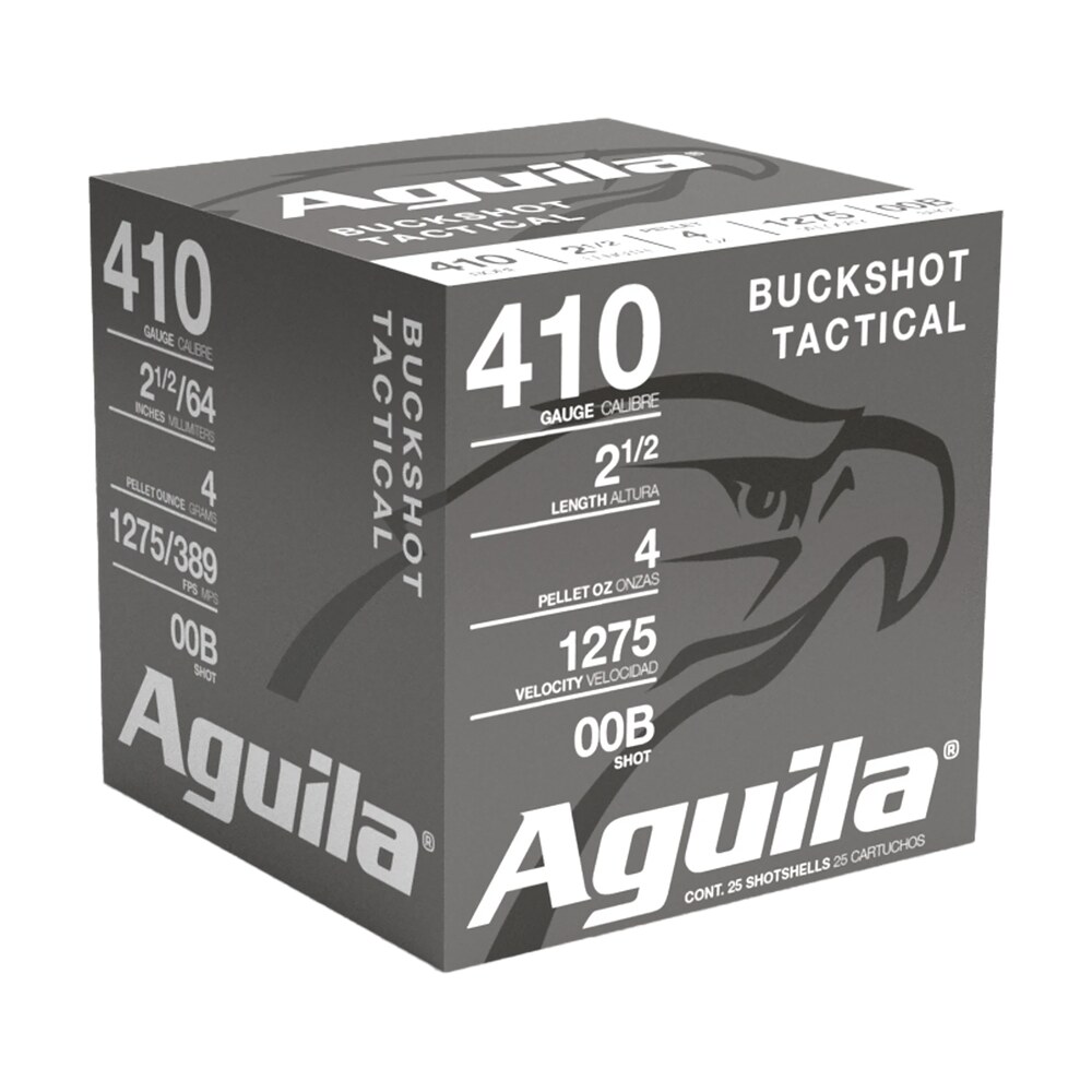 aguila 1c4100ba buckshot 410gauge 2.50" 1/2oz 00buck shot 25 per box/20 case Aguila 1C4100BA Buckshot 410Gauge 2.50" 1/2oz 00Buck Shot 25 Per Box/20 Case Sports South item 102136