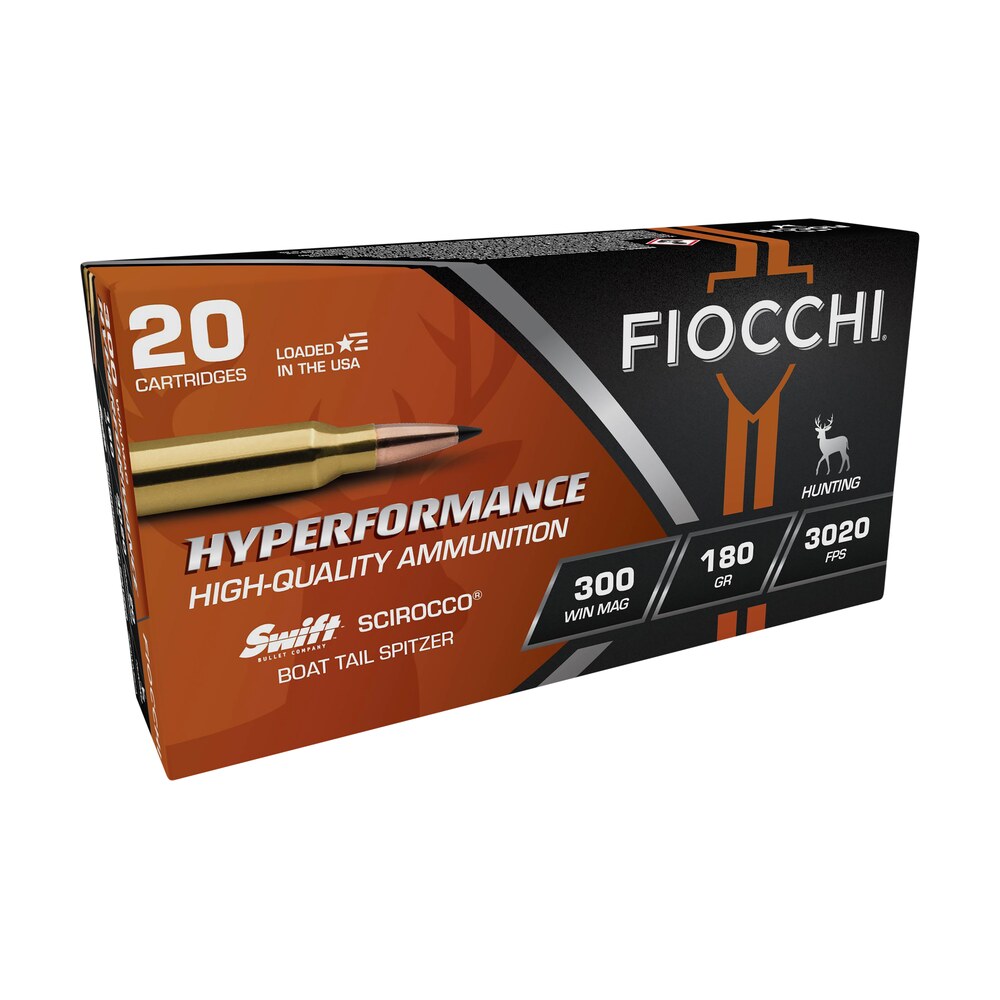 fiocchi 300wmsca hyperformance 300winmag 180gr swift scirocco ii boat tail spitzer 20 per box/10 case Fiocchi 300WMSCA Hyperformance 300WinMag 180gr Swift Scirocco II Boat Tail Spitzer 20 Per Sports South item 102225