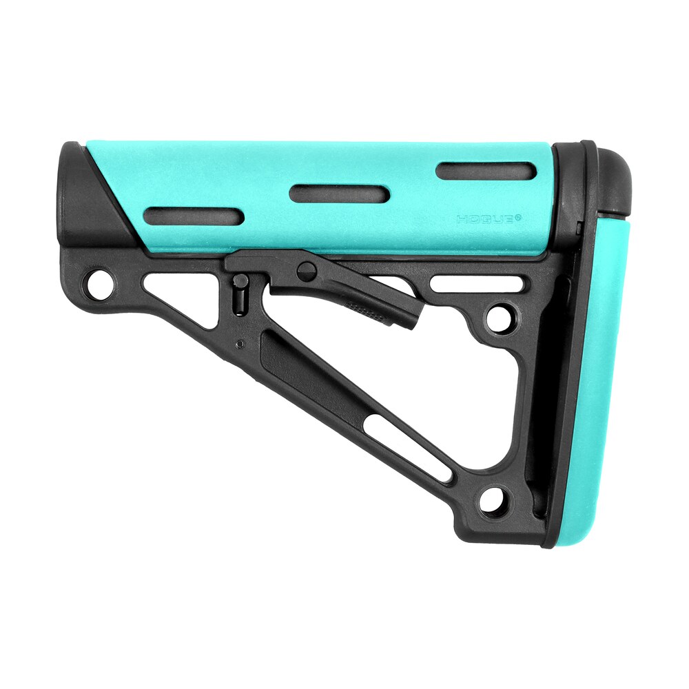 hogue 13440 overmolded collapsible buttstock aqua overmolded rubber black synthetic ar 15, m16 with mil spec tube (tube not included) Hogue 13440 OverMolded Collapsible Buttstock Aqua OverMolded Rubber Black Synthetic AR-15, M16 Sports South item 102642