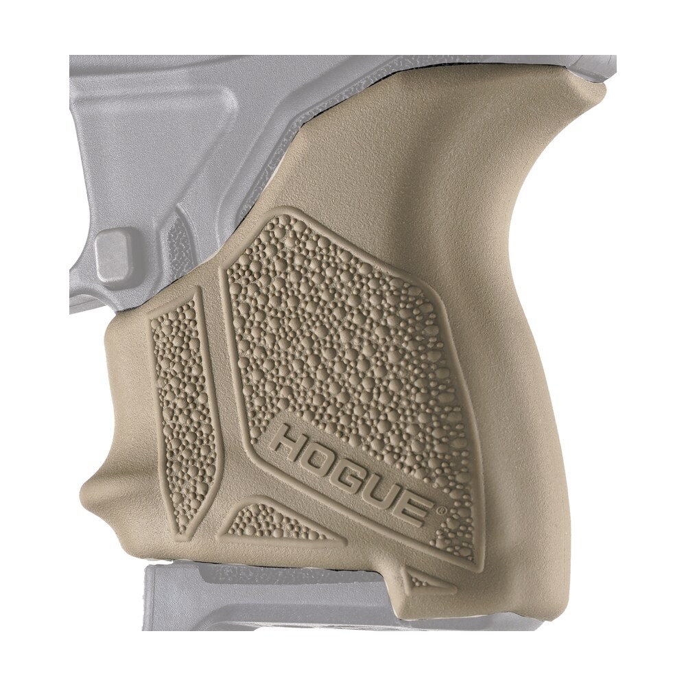 hogue 18123 handall beavertail grip sleeve made of rubber with textured flat dark earth finish for ruger lcp ii Hogue 18123 HandAll Beavertail Grip Sleeve made of Rubber Sports South item 102655