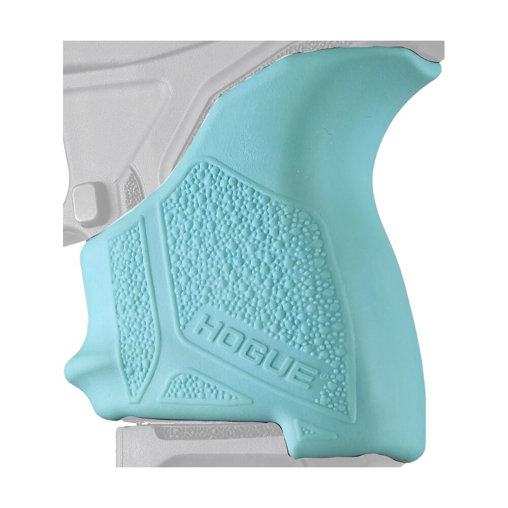 hogue 18124 handall beavertail grip sleeve made of rubber with textured aqua blue finish for ruger lcp ii Hogue 18124 HandAll Beavertail Grip Sleeve made of Rubber Sports South item 102656