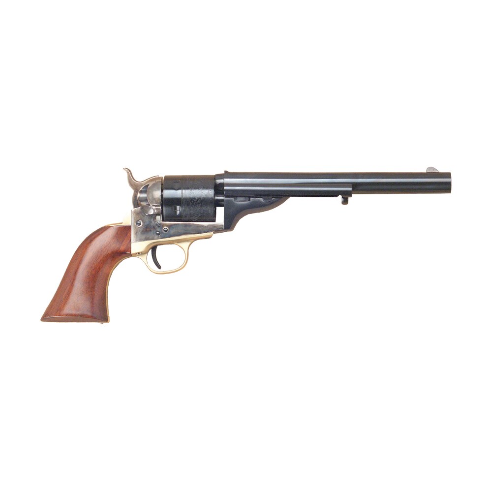 cimarron ca914 1872 open top navy 38 long colt 38 special 6 shot 7.50" blued steel barrel, blued cylinder, color case hardened steel frame, walnut grip, exposed hammer Cimarron CA914 1872 Open Top Navy 38 Long Colt 38 Special 6 Shot 7.50" Blued Steel Sports South item 103000