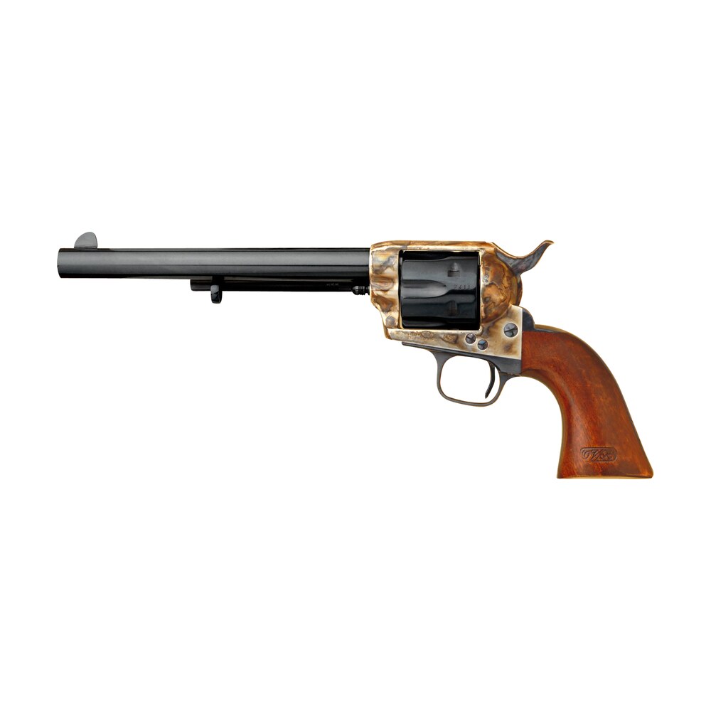cimarron ca514m00 model p us cavalry 45 colt (lc) 6 shot, 7.50" blued steel barrel & cylinder, color case hardened steel frame, walnut w/owa cartouche stamp grip, exposed hammer Cimarron CA514M00 Model P US Cavalry 45 Colt (LC) 6 Shot, 7.50" Blued Steel Barrel & Sports South item 103006