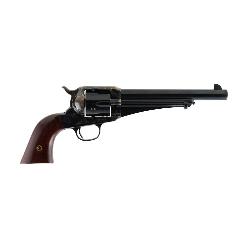 cimarron ca151 1875 outlaw 45 colt (long colt) 6 shot 7.50" blued steel barrel, blued cylinder, color case hardened steel frame, walnut grip, exposed hammer Cimarron CA151 1875 Outlaw 45 Colt (Long Colt) 6 Shot 7.50" Blued Steel Sports South item 103008