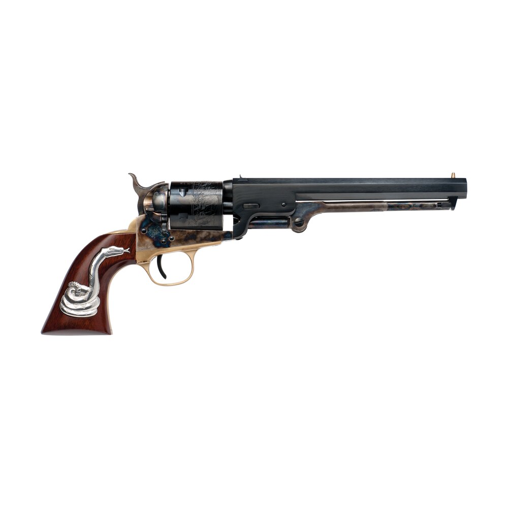 cimarron ca9081ss101 man with no name conversion hollywood series 38 long colt 6rd 7.50" blued steel barrel & cylinder color case hardened steel frame with walnut grip with integrated snake Cimarron CA9081SS101 Man Sports South item 103024