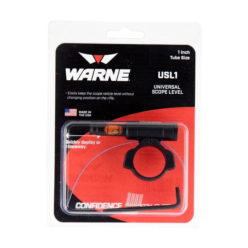 warne usl1 universal scope level 1" tube diameter universal aluminum black Warne USL1 Universal Scope Level 1" Tube Diameter Universal Aluminum Black Sports South item 103053