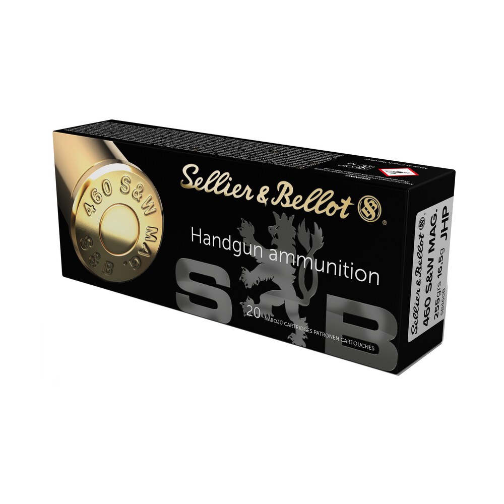 sellier & bellot sb460b handgun 460s&wmag 255gr jacketed hollow point 20 per box/12 case Sellier & Bellot SB460B Handgun 460S&WMag 255gr Jacketed Hollow Point 20 Per Box/12 Sports South item 103198