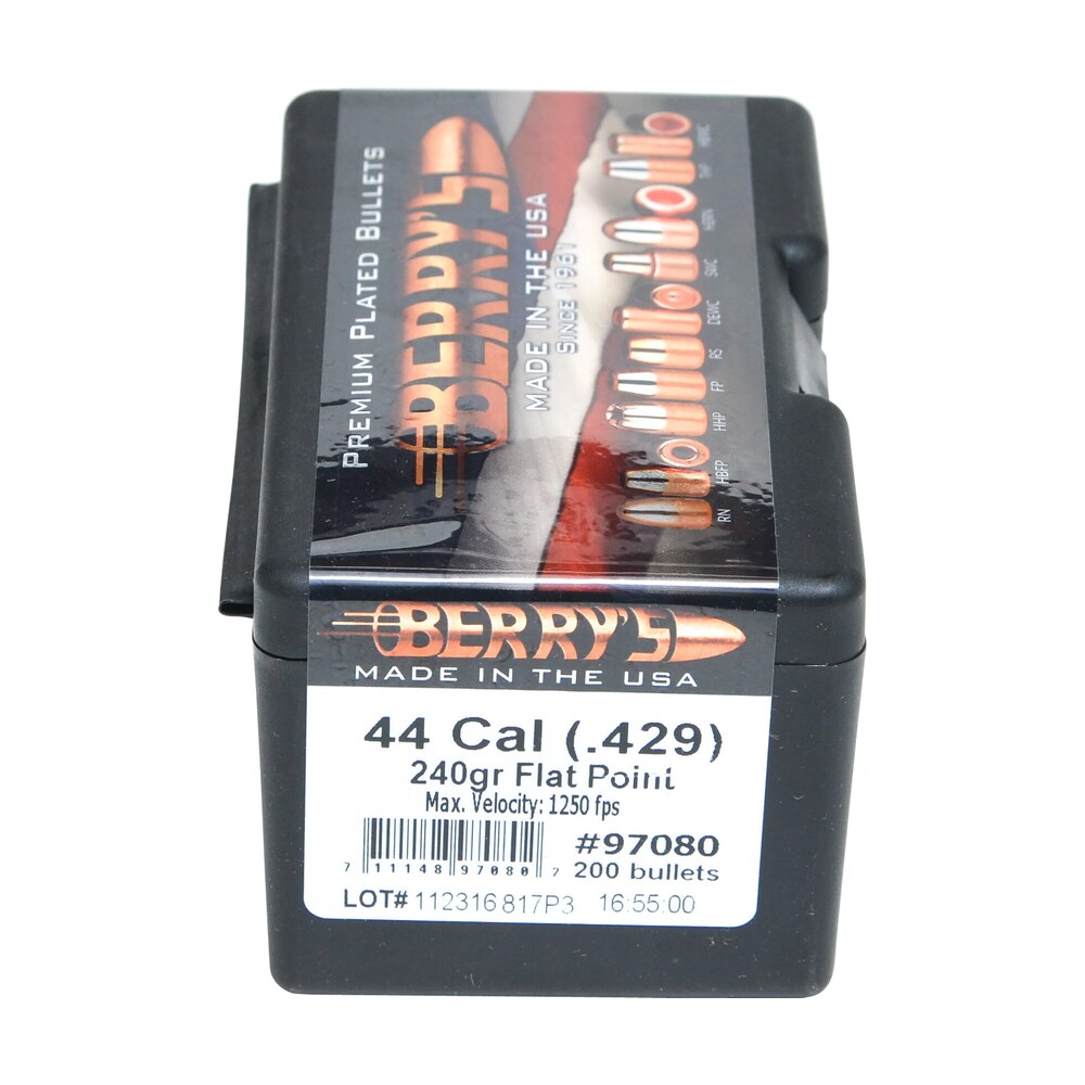 berry's 97080 superior pistol 44cal 240gr flat point 200/box Berry's 97080 Superior Pistol 44Cal 240gr Flat Point 200/Box Sports South item 103223