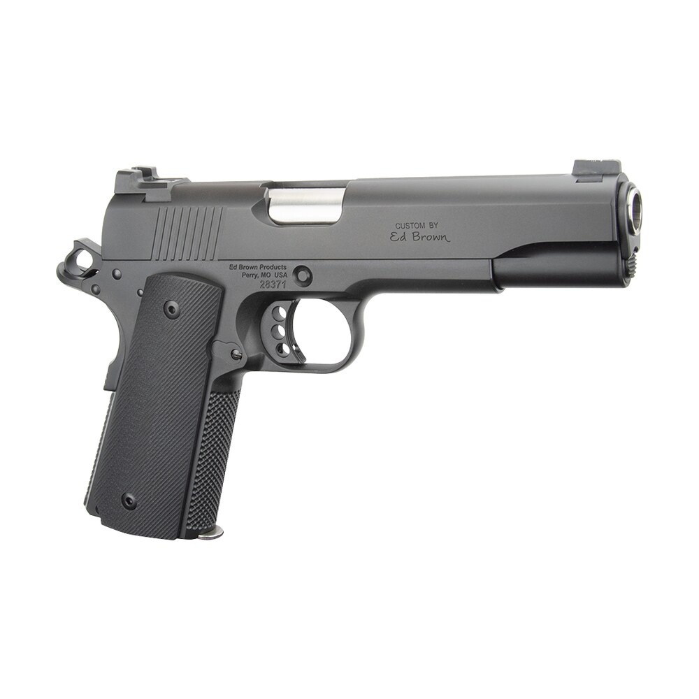 ed brown sf18g4 special forces gen4 45 acp 7+1 5" stainless steel barrel, stealth gray serrated carbon steel slide, stealth gray stainless steel frame w/beavertail, black vz grip, right hand Ed Brown SF18G4 Special Forces Gen4 45 ACP 7+1 5" Stainless Steel Sports South item 103907