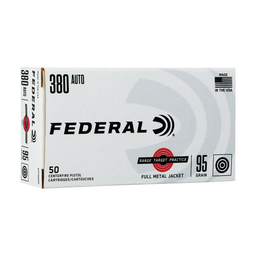 federal rtp38095 range & target 380acp 95gr full metal jacket 50 per box/20 case Federal RTP38095 Range & Target 380ACP 95gr Full Metal Jacket 50 Per Box/20 Case Sports South item 104334