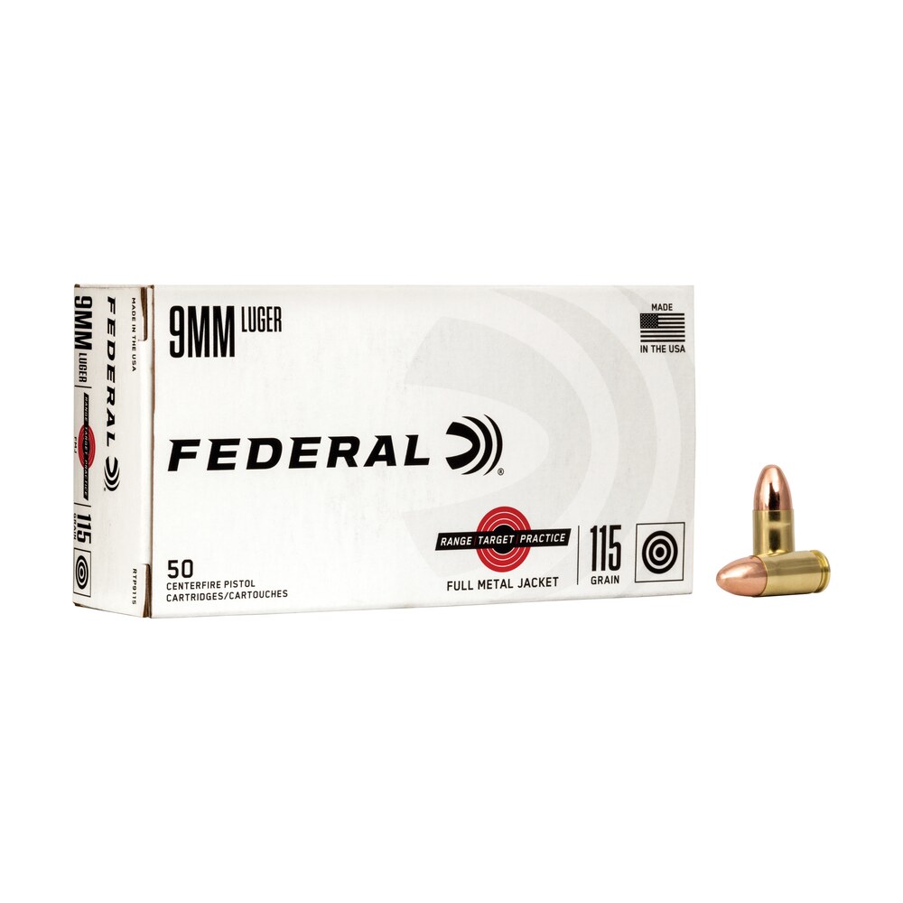 federal rtp9115 range & target 9mmluger 115gr full metal jacket 50 per box/20 case Federal RTP9115 Range & Target 9mmLuger 115gr Full Metal Jacket 50 Per Box/20 Case Sports South item 104335