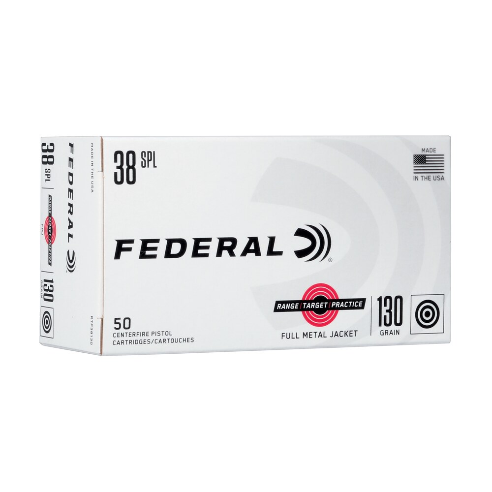 federal rtp38130 range & target 38special 130gr full metal jacket 50 per box/20 case Federal RTP38130 Range & Target 38Special 130gr Full Metal Jacket 50 Per Box/20 Case Sports South item 104336