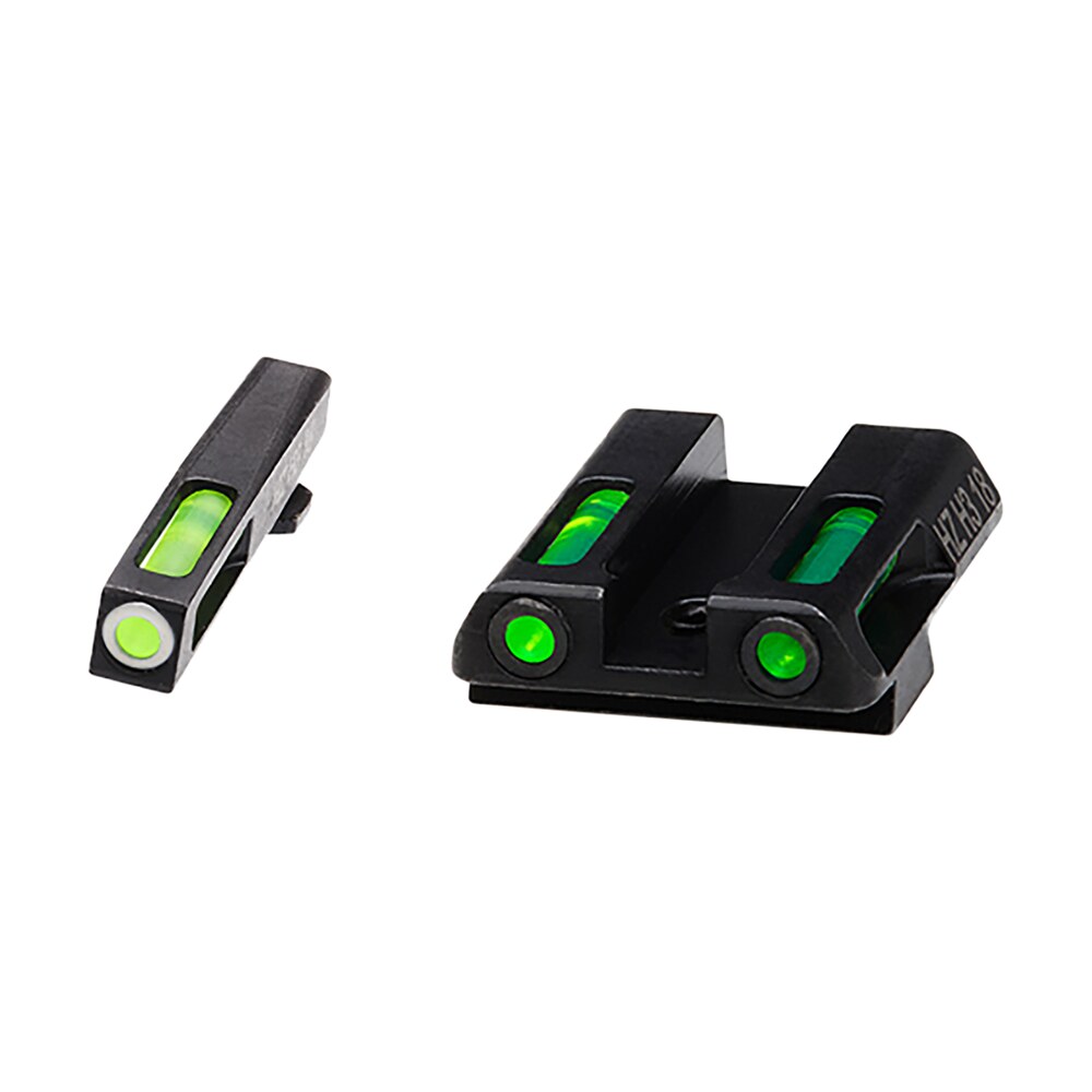 hiviz gln321 litewave h3 sight set for glock green tritium white outline front sight green fiber optic rear sight HiViz GLN321 LiteWave H3 Sight Set for Glock Green Tritium White Outline Front Sight-Green Sports South item 104516