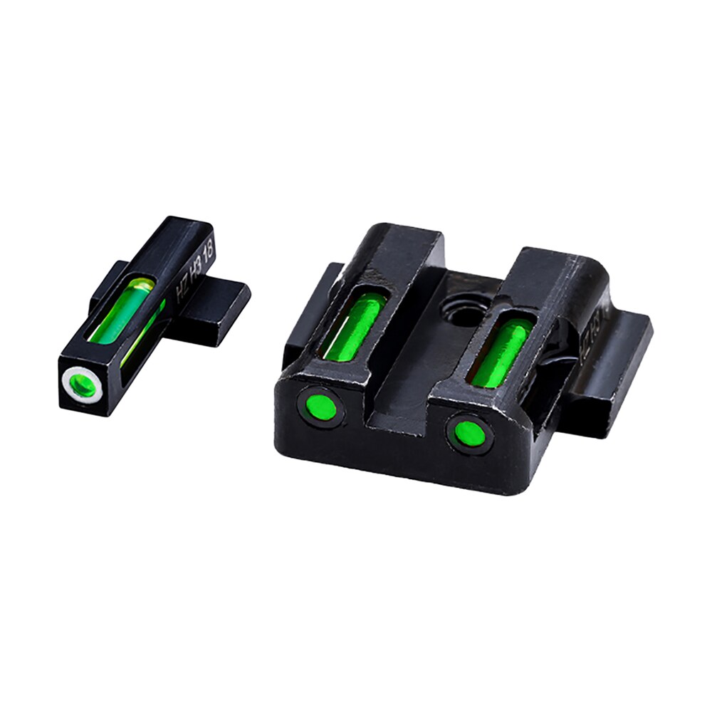 hiviz mpsn321 litewave h3 sight set for s&w shield green tritium white outline front sight green fiber optic rear sight HiViz MPSN321 LiteWave H3 Sight Set for S&W Shield Green Tritium White Outline Front Sports South item 104517