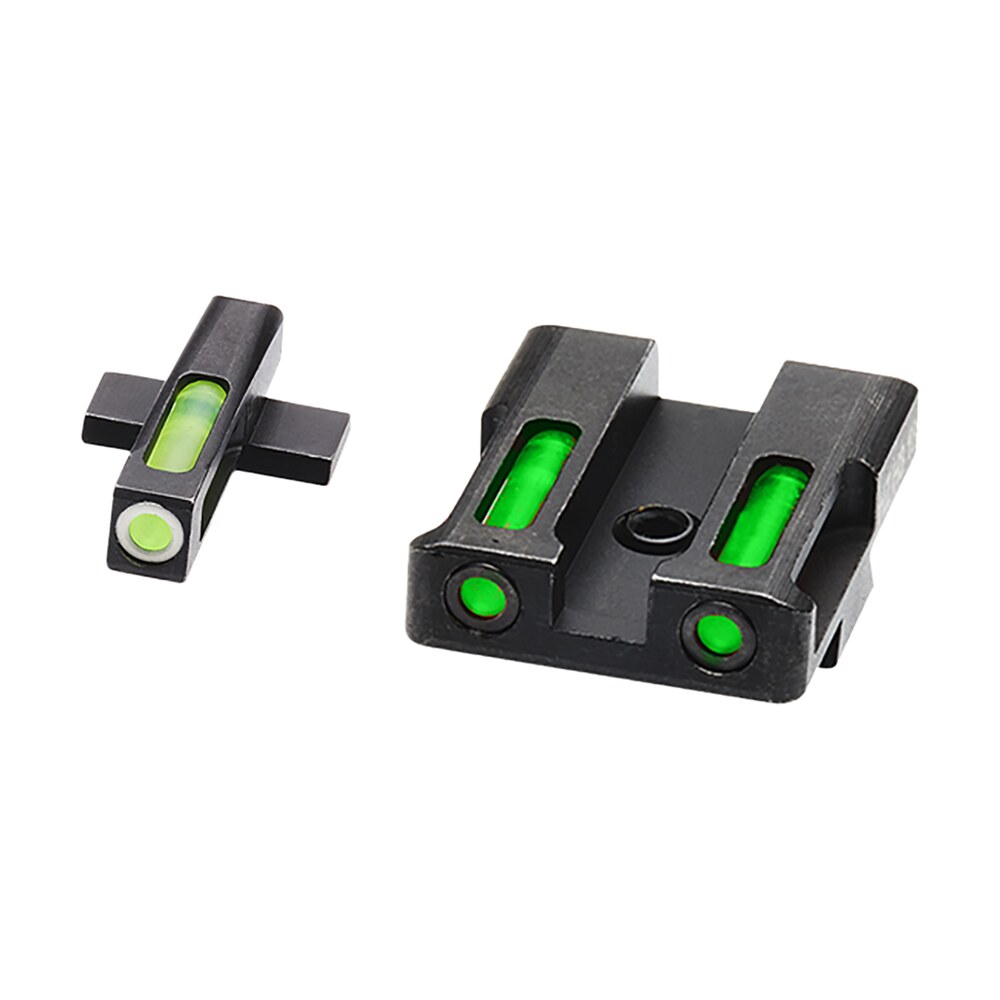 hiviz xdn321 litewave h3 sight set for springfield xd green tritium white outline front sight green fiber optic rear sight HiViz XDN321 LiteWave H3 Sight Set for Springfield XD Green Tritium White Outline Front Sports South item 104519