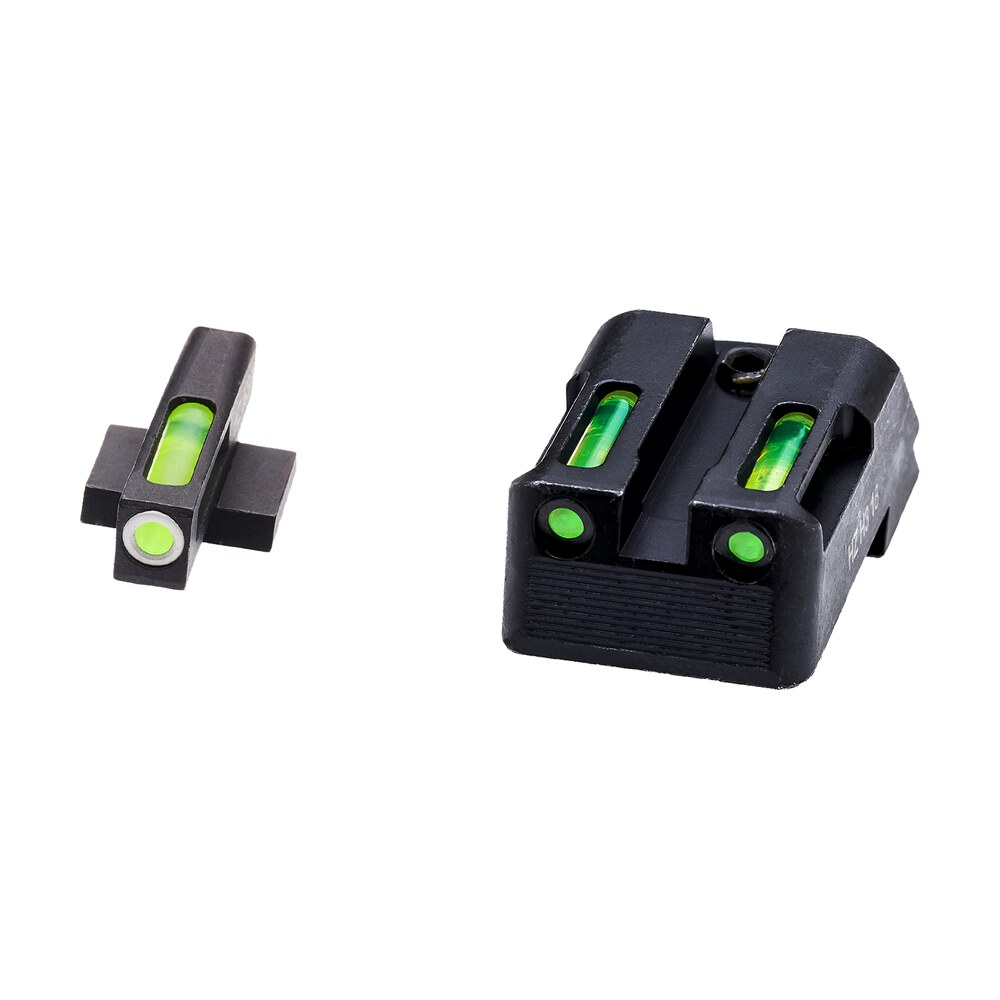 hiviz kbn321 litewave h3 sight set for kimber 1911 green tritium white outline front sight green fiber optic rear sight HiViz KBN321 LiteWave H3 Sight Set for Kimber 1911 Green Tritium White Outline Front Sports South item 104520