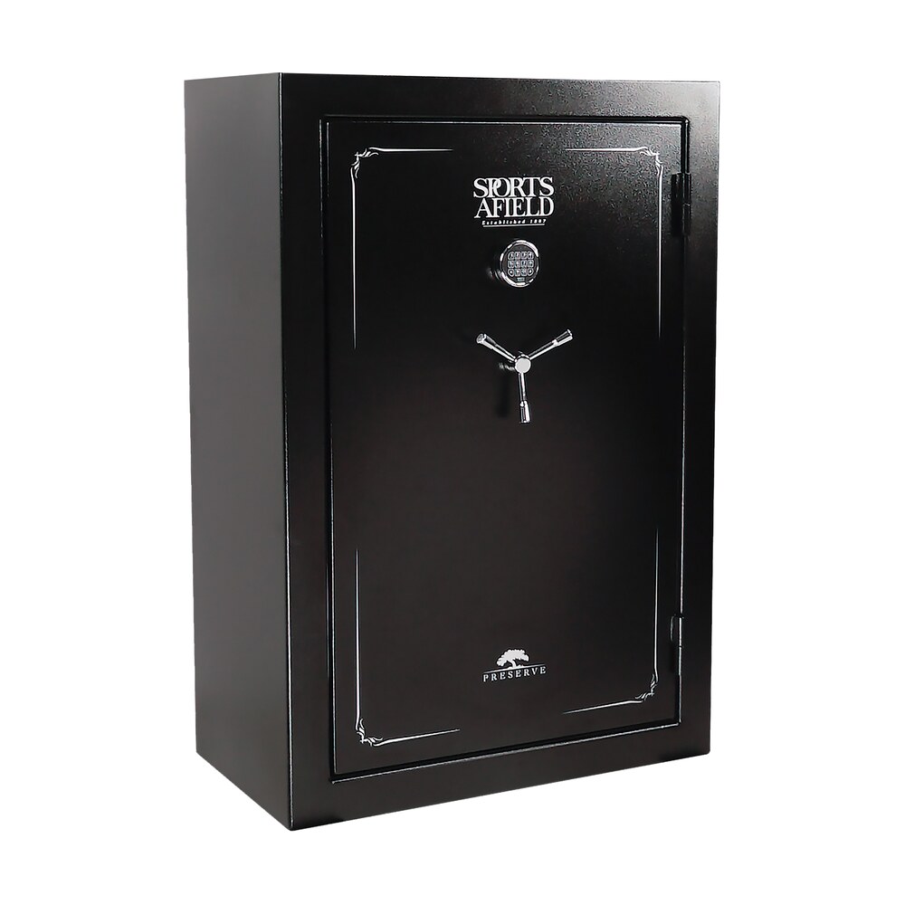 sports afield secsa5940p preserve sa5940p keypad/key entry black textured steel holds 40 + 8 59" h x 40" w x 22" d fireproof yes Sports Afield SECSA5940P Preserve SA5940P Keypad/Key Entry Black Textured Steel Holds 40 + 8 Sports South item 104882