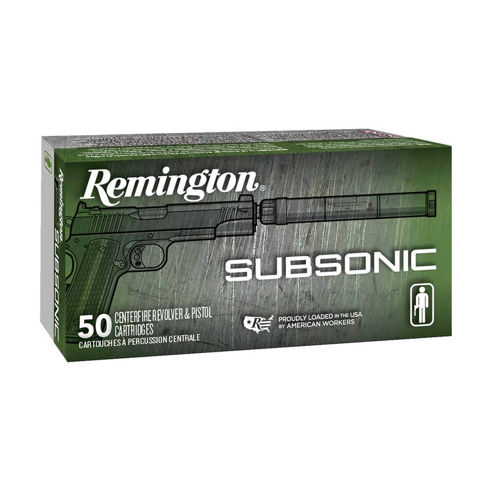 remington ammunition 28435 subsonic 9mmluger 147gr flat nose enclosed base 50 per box/10 case Remington Ammunition 28435 Subsonic 9mmLuger 147gr Flat Nose Enclosed Base 50 Per Box/10 Case Sports South item 105320