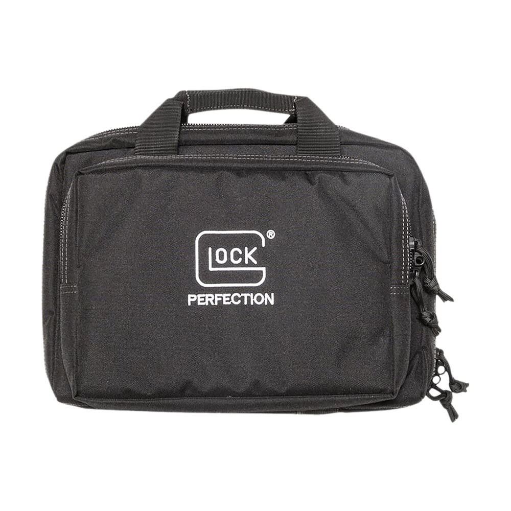 glock ap60300 double pistol case dual padded compartments, 5 internal mag holders, 3 zippered compartments, carry handle, black 12.5"x9.5"x4.5" Glock AP60300 Double Pistol Case Dual Padded Compartments, 5 Internal Mag Holders, 3 Zippered Sports South item 105325