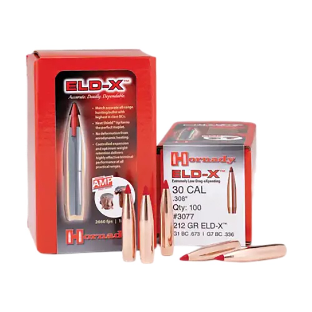 hornady 3078 eld x 30 cal .308 220 gr extremely low drag expanding 100 per box/ 15 case Hornady 3078 ELD-X 30 Cal .308 220 gr Extremely Low Drag eXpanding 100 Per Box/ 15 Case Sports South item 1055