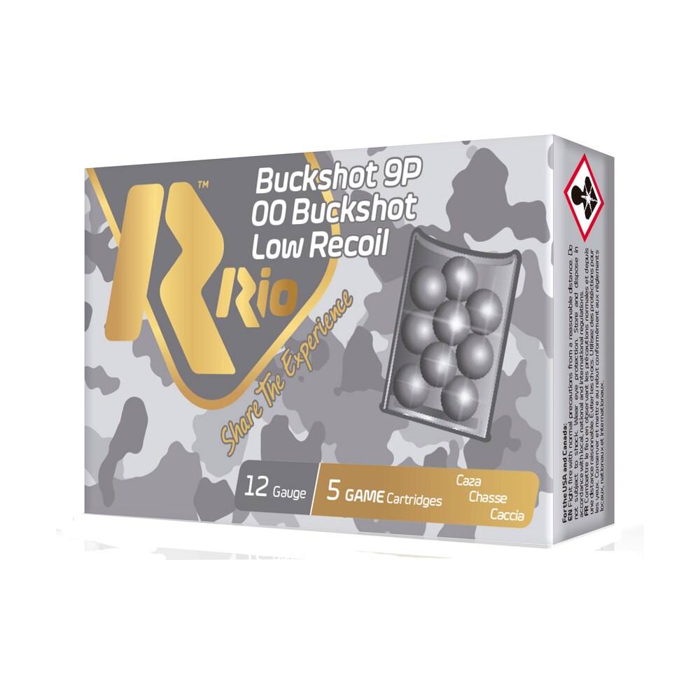 rio ammunition rblr129 royal buck low recoil 12gauge 2.75" 9pellets 00buck shot 5 per box/50 case Rio Ammunition RBLR129 Royal Buck Low Recoil 12Gauge 2.75" 9Pellets 00Buck Shot 5 Per Box/50 Sports South item 105591