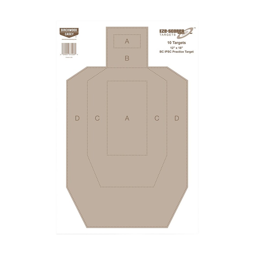 birchwood casey 37018 eze scorer ipsc paper hanging universal 12" x 18" tan 100 per pkg Birchwood Casey 37018 EZE-Scorer IPSC Paper Hanging Universal 12" x 18" Tan 100 Per Pkg Sports South item 105770