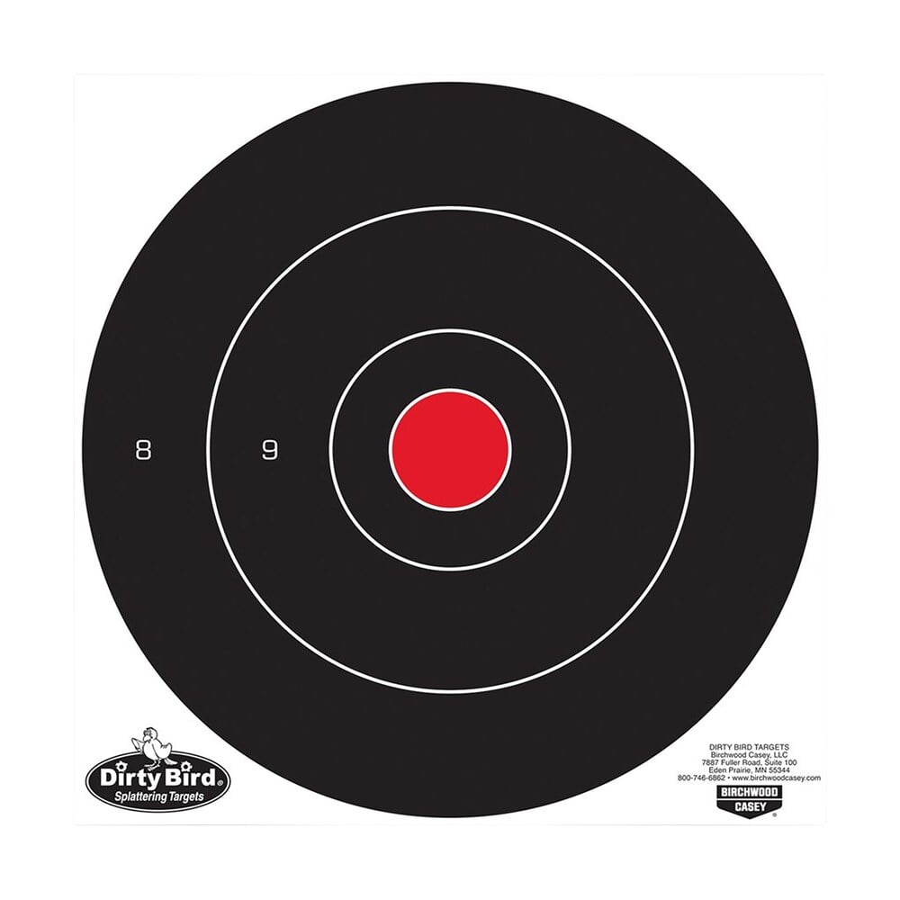 birchwood casey 35070 dirty bird 12" bullseye tagboard hanging universal black/red 100 per pkg Birchwood Casey 35070 Dirty Bird 12" Bullseye Tagboard Hanging Universal Black/Red 100 Per Pkg Sports South item 105788