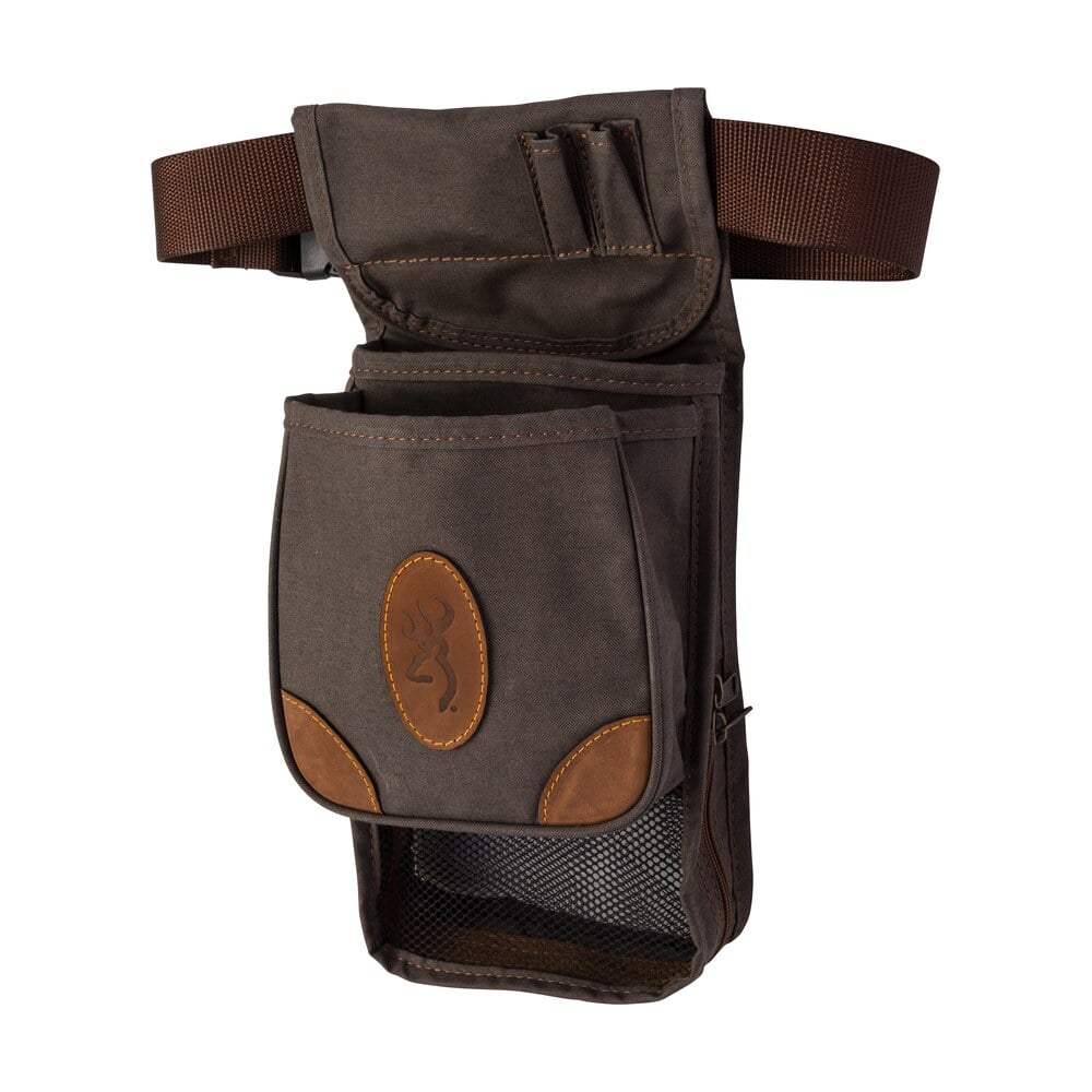 browning 121388693 lona deluxe shell pouch flint canvas/leather belt mount adjustable Browning 121388693 Lona Deluxe Shell Pouch Flint Canvas/Leather Belt Mount Adjustable Sports South item 106211