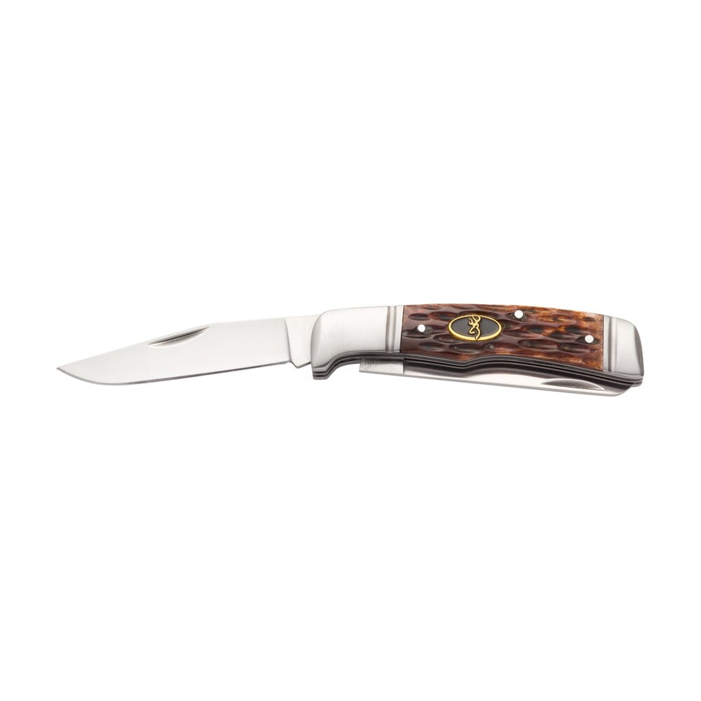 browning 3220012 joint venture 2.88" folding drop point/spey point plain 8cr13mov ss blade brown jigged bone handle Browning 3220012 Joint Venture 2.88" Folding Drop Point/Spey Point Plain 8Cr13MoV SS Blade Sports South item 106313