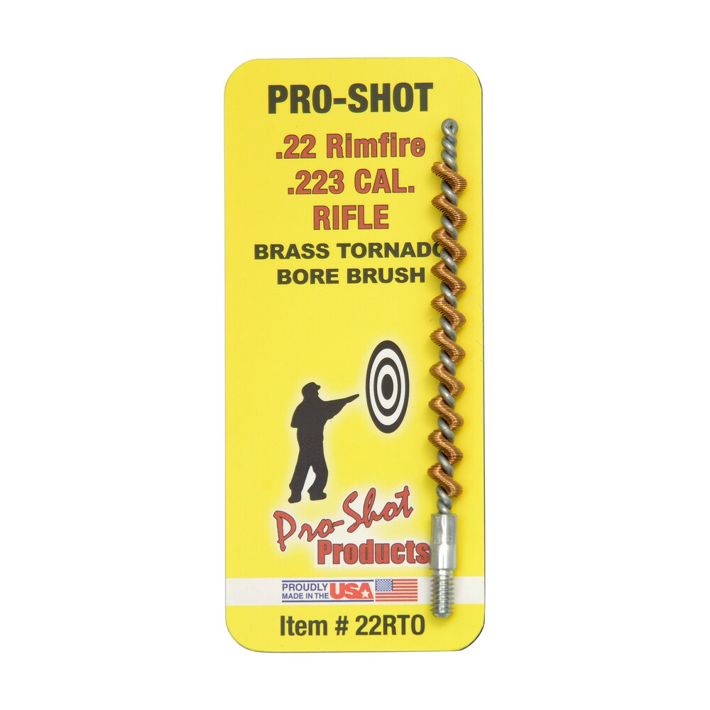 pro shot 22rto tornado bore brush .22/ .223/ 5.56mm cal rifle #8 32 thread brass spiral wound loop Pro-Shot 22RTO Tornado Bore Brush .22/ .223/ 5.56mm Cal Rifle #8-32 Thread Brass Spiral Wound Sports South item 106388