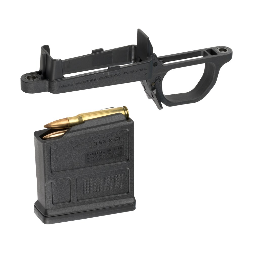 magpul mag497 blk bolt action mag well hunter 700 stock made of polymer w/ black finish includes pmag5 7.62 ac magazine Magpul MAG497-BLK Bolt Sports South item 10654