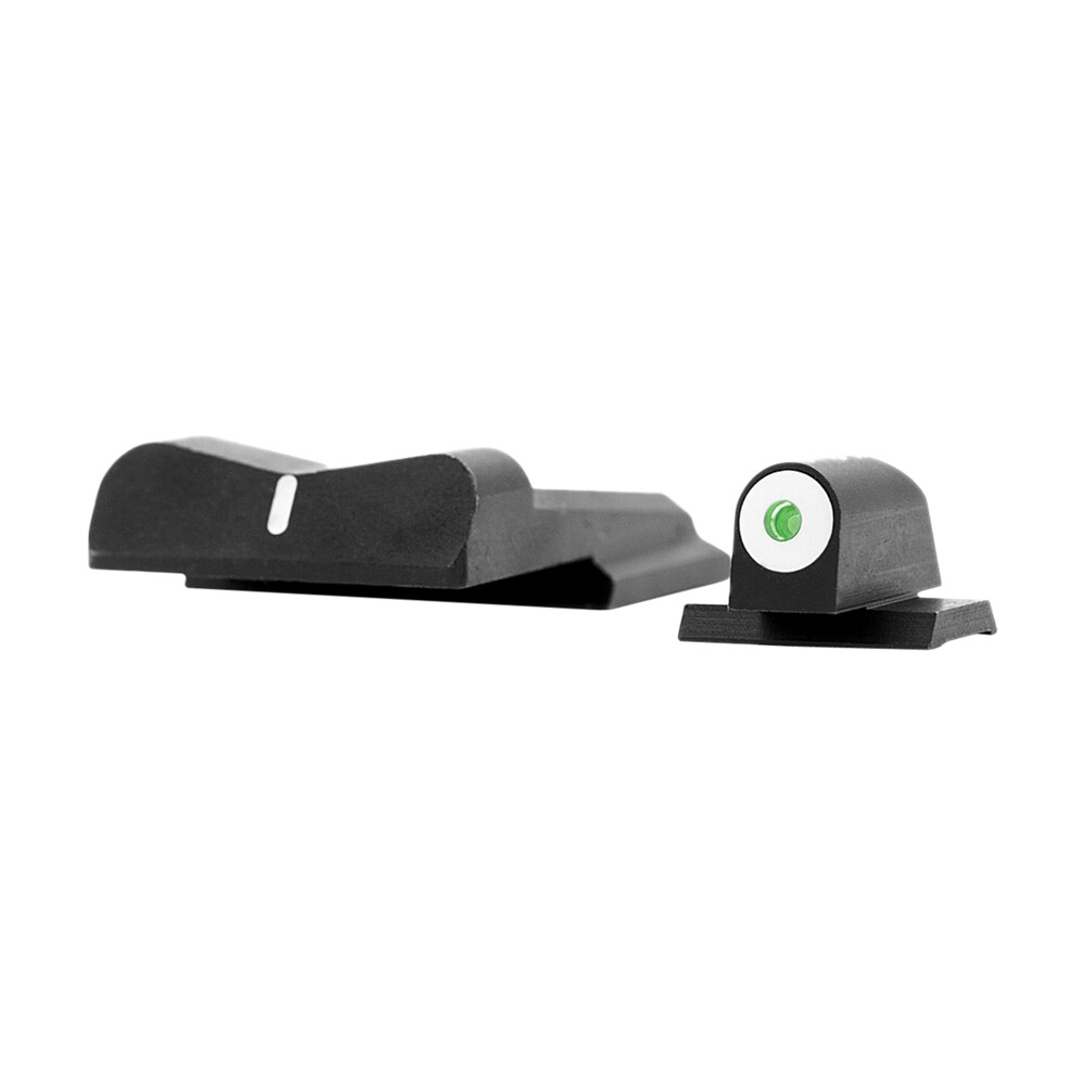 xs sights sw0019s3 dxw big dot night sights smith & wesson black | green tritium white outline front sight white stripe rear sight XS Sights SW0019S3 DXW Big Dot Night Sights-Smith & Wesson Black | Green Tritium White Sports South item 106547